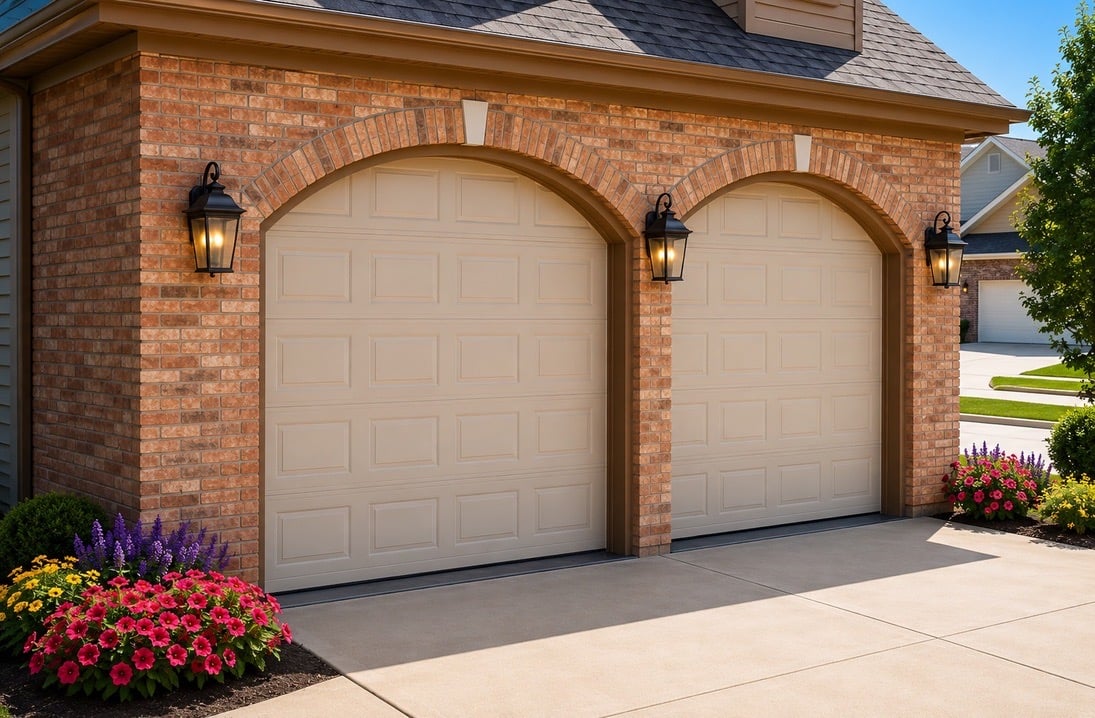 Raised panel garage door